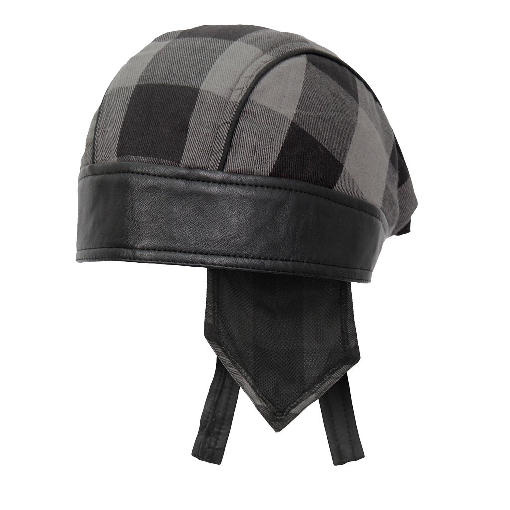 Gray Buffalo Plaid Headwrap