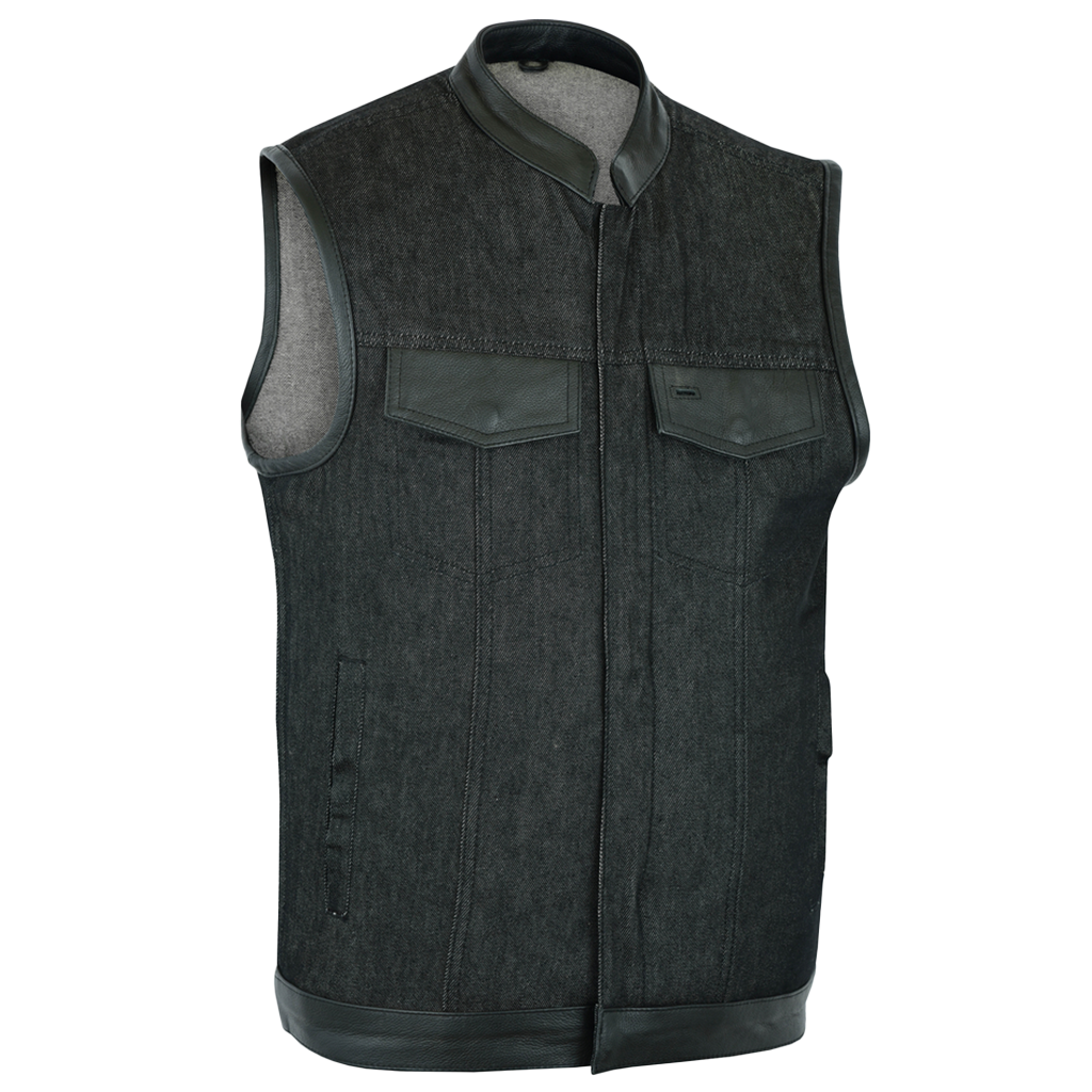 Raw Black Denim Vest