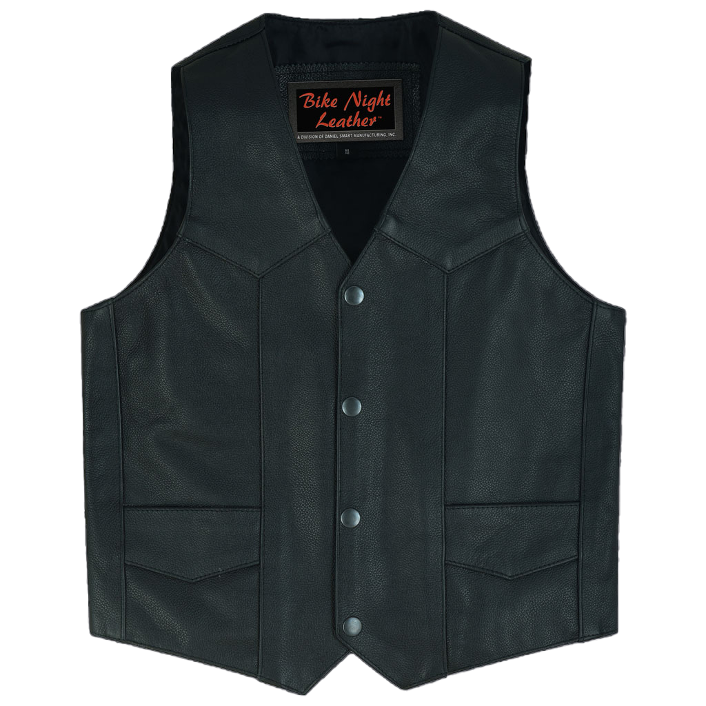 Kid's Traditional Leather Motorcycle Vest