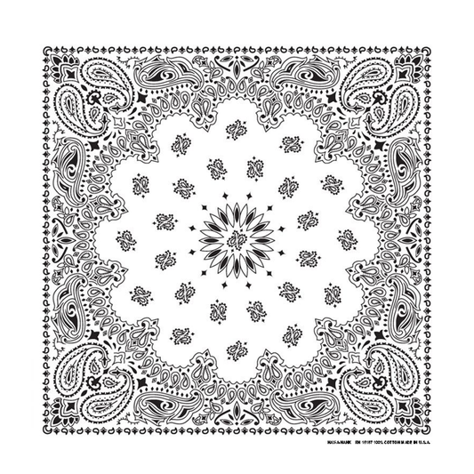 White Paisley Bandana