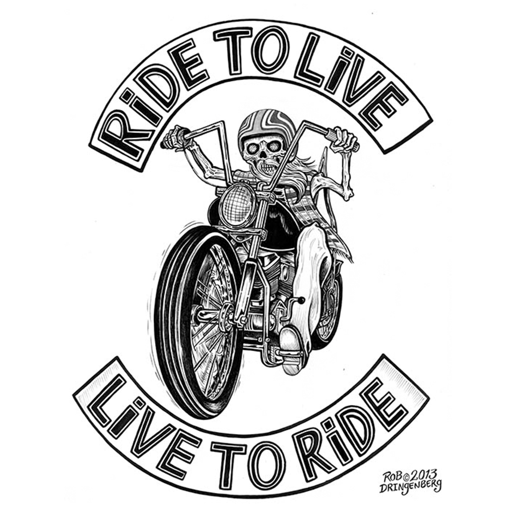 Ride to Live Canvas Giclee