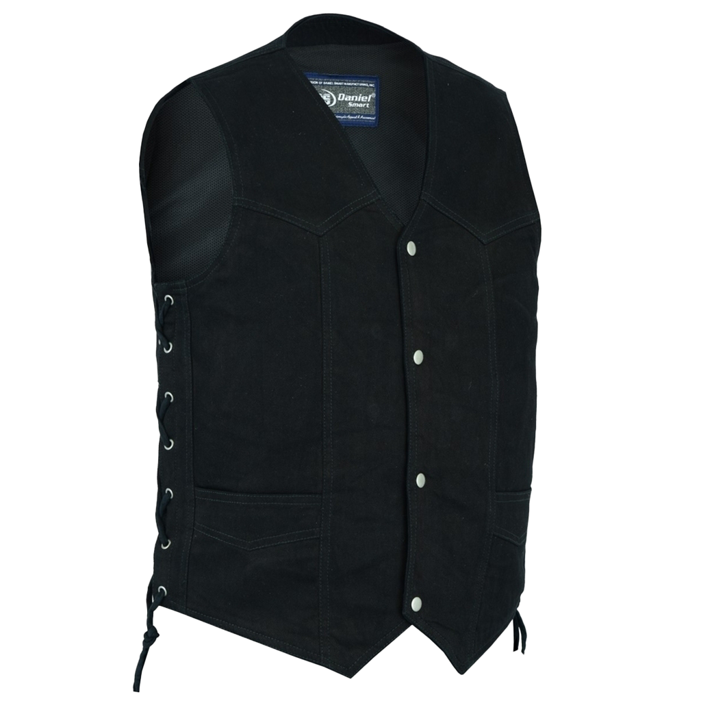 Traditional Black Denim Vest