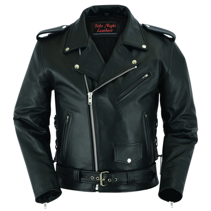 Lightweight Classic Leather Biker Jacket