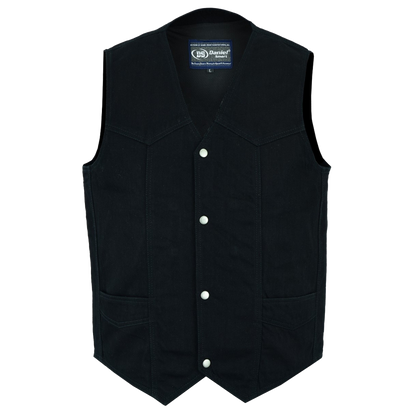 Traditional Denim Fitted Vest