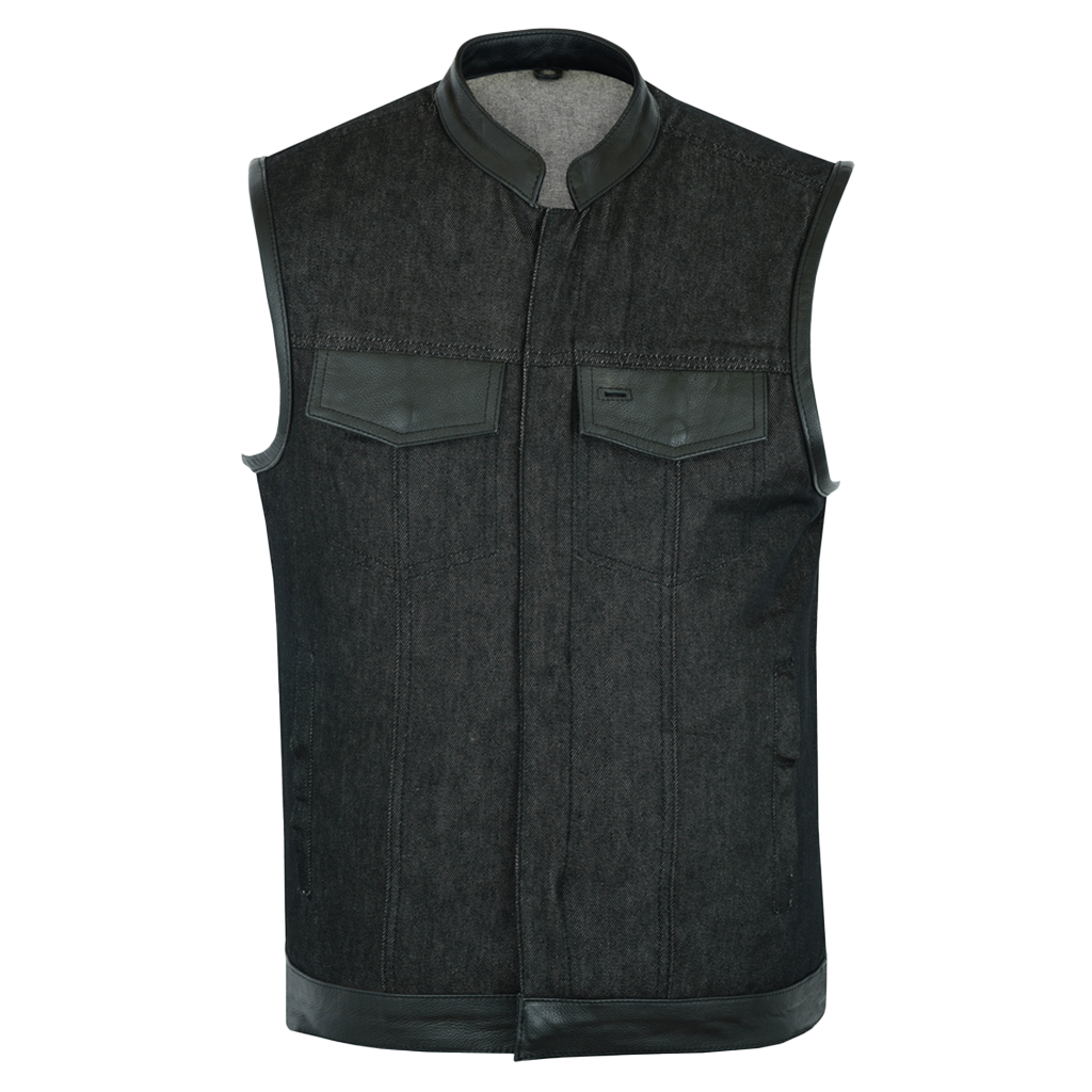 Raw Black Denim Vest