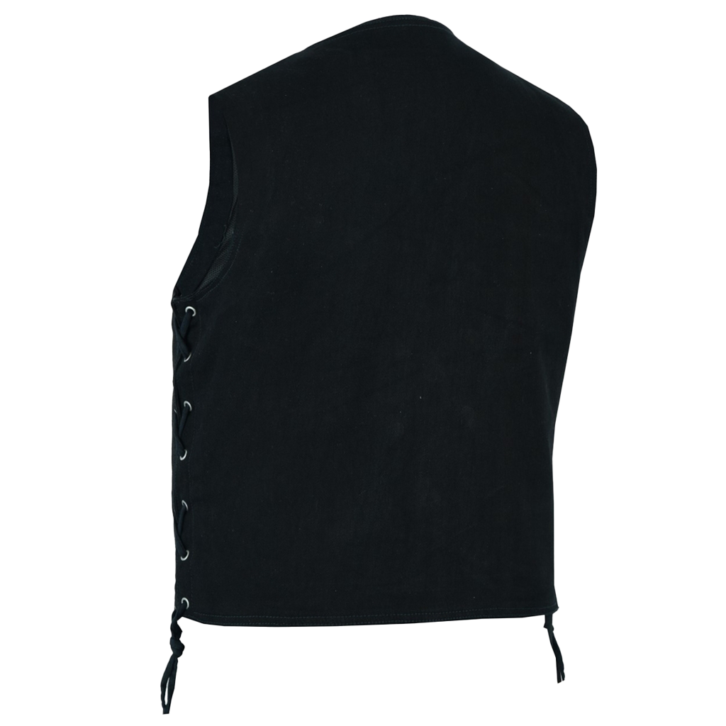 Traditional Black Denim Vest