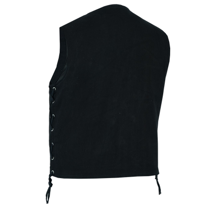 Traditional Black Denim Vest