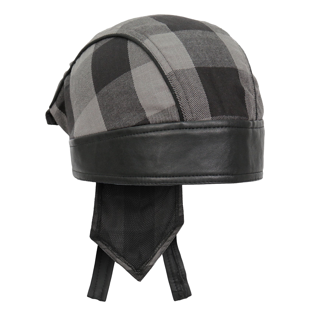 Gray Buffalo Plaid Headwrap