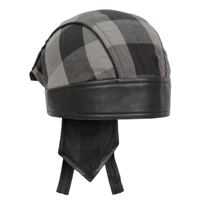 Gray Buffalo Plaid Headwrap