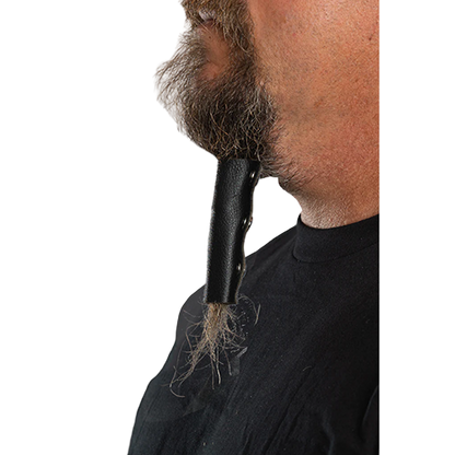 Leather Biker Beard Protector Black