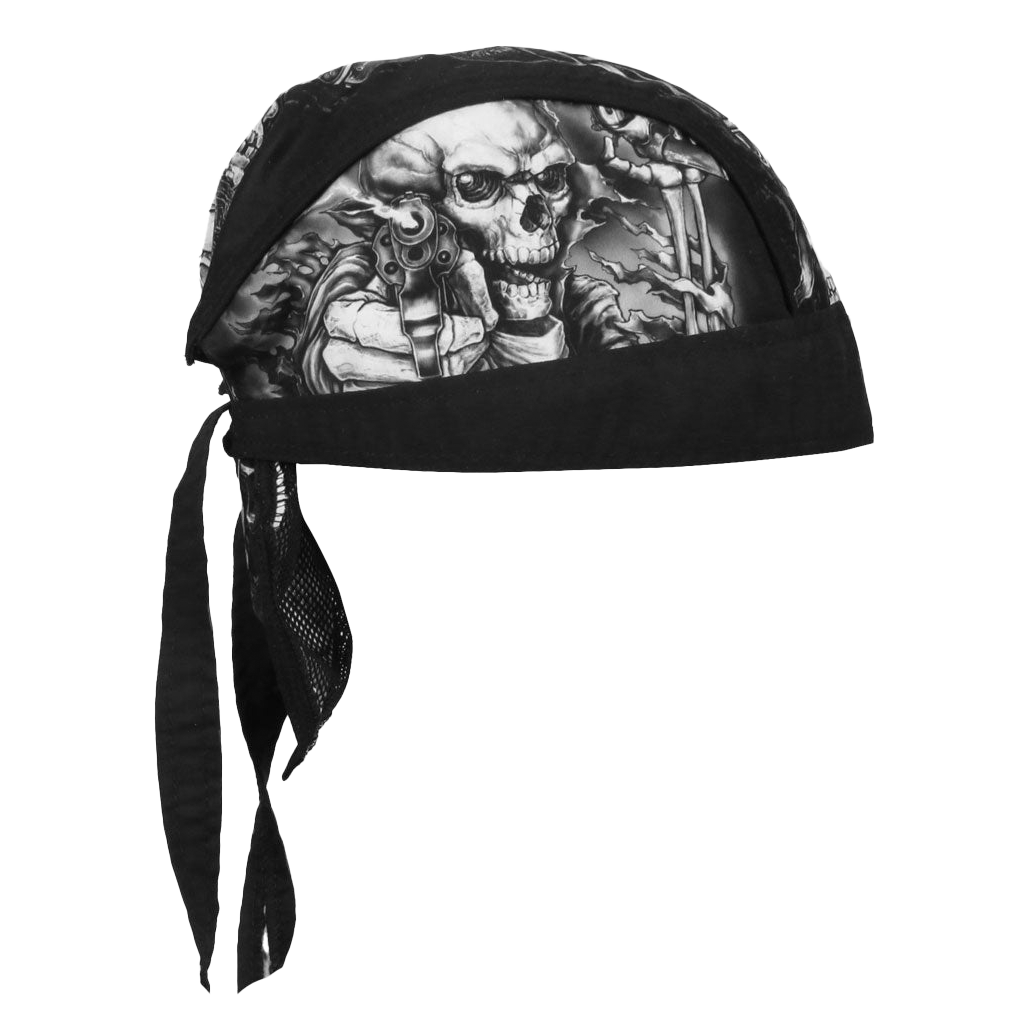 Smokin' 5 Skulls Headwrap