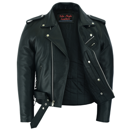 Lightweight Classic Leather Biker Jacket