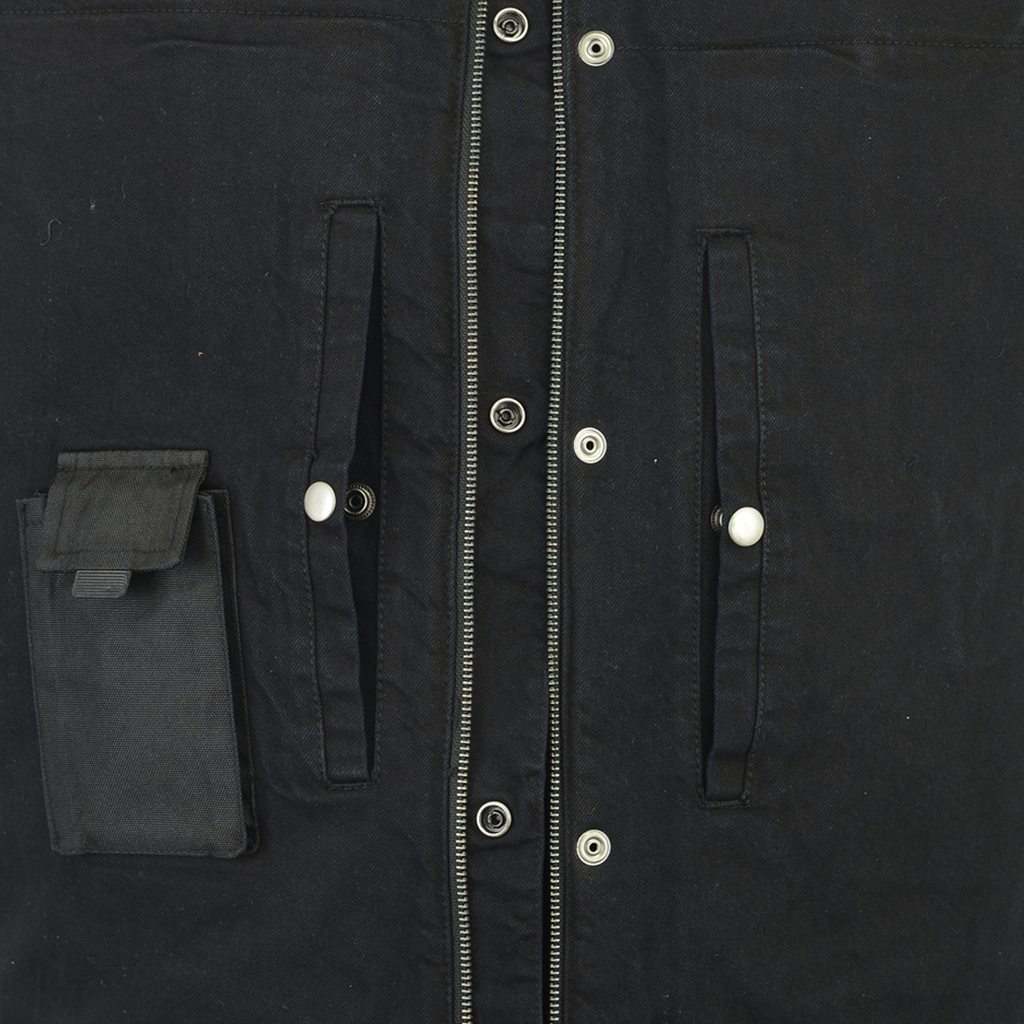 Black Denim & Leather NC Vest