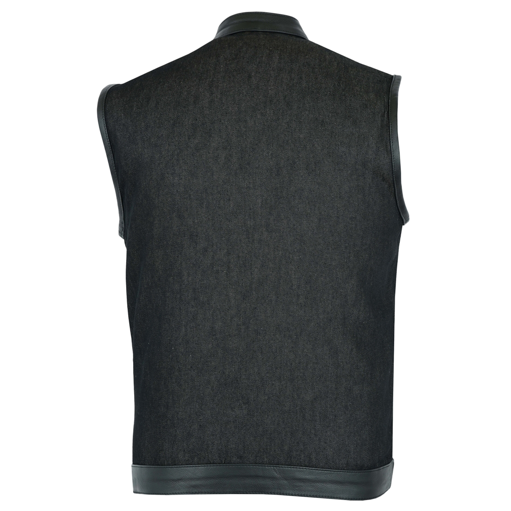 Raw Black Denim Vest