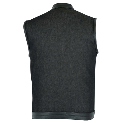 Raw Black Denim Vest