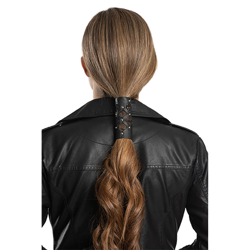 Diamond Cut Out Leather Hair Accessory