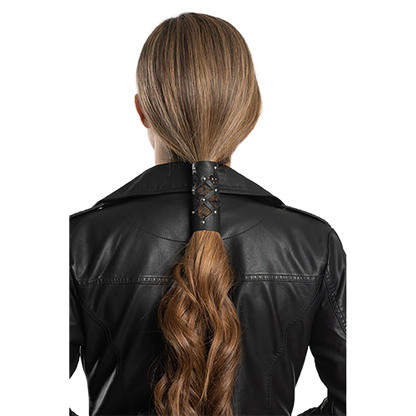 Diamond Cut Out Leather Hair Accessory