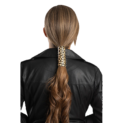 4" Leather Leopard Print Hair Glove® 🐆💀