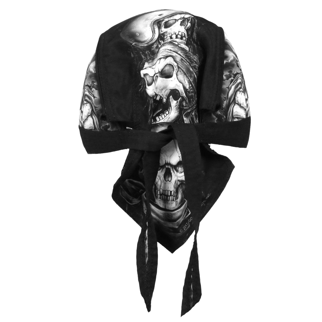 Smokin' 5 Skulls Headwrap