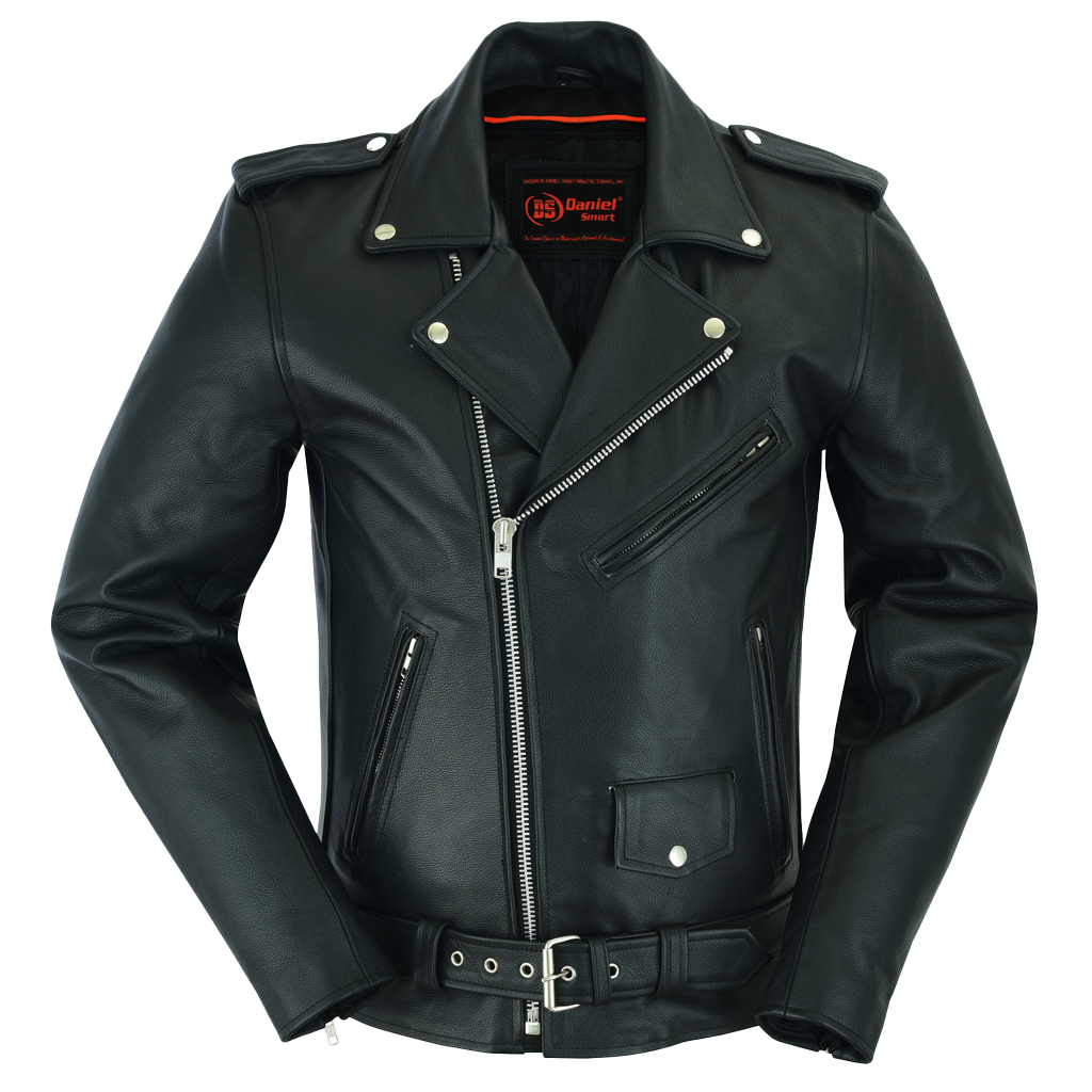 Classic Police Style Motorcycle Jacket in Tall Size