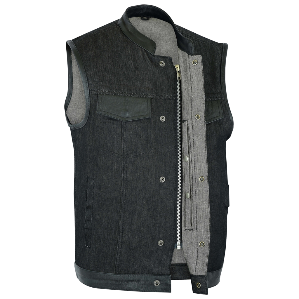 Raw Black Denim Vest