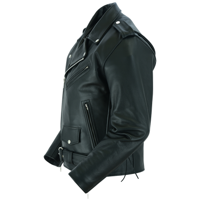 Lightweight Classic Leather Biker Jacket