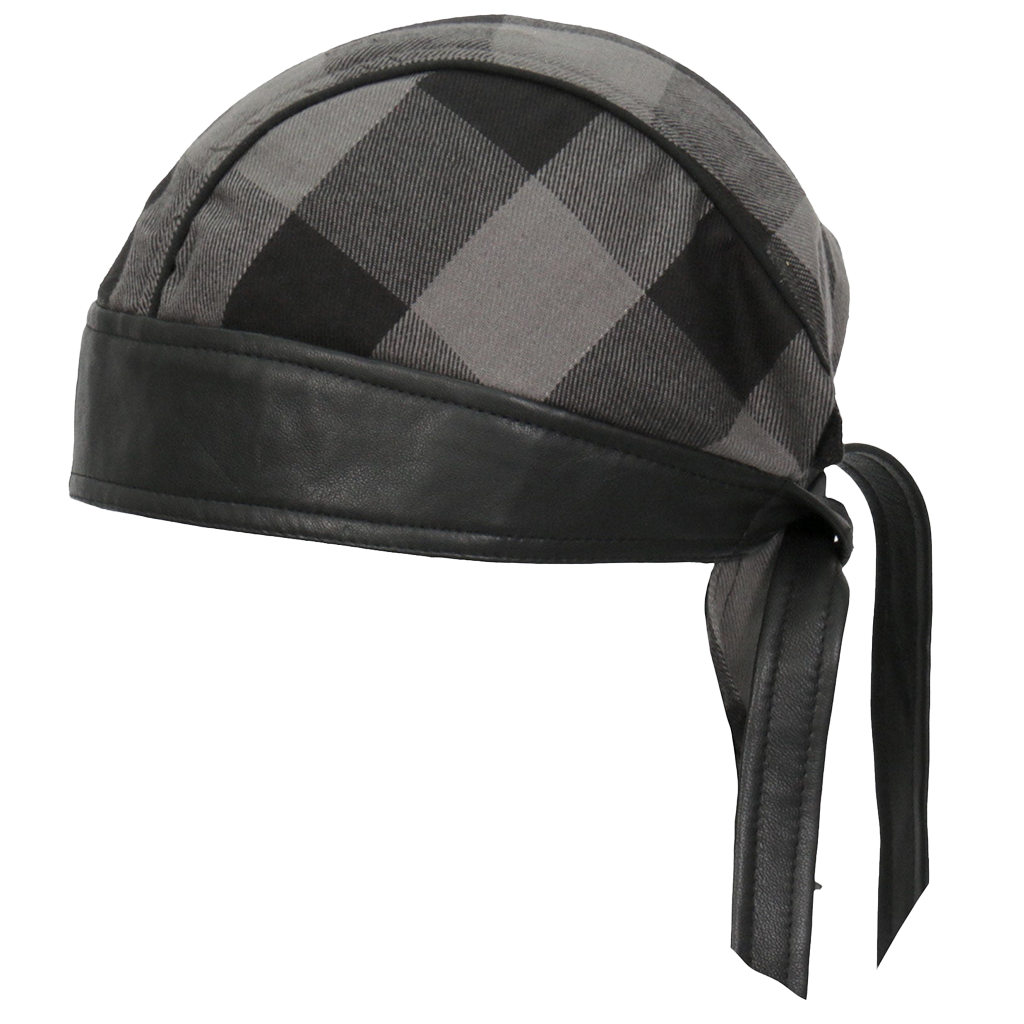 Gray Buffalo Plaid Headwrap