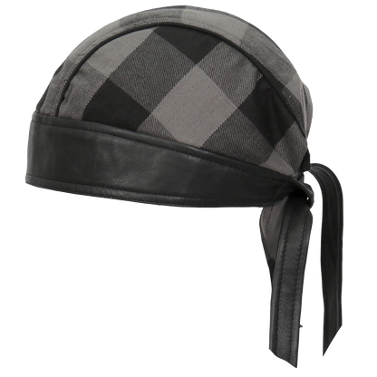 Gray Buffalo Plaid Headwrap