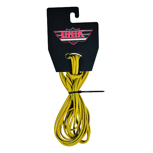 Durable cowhide gold lace with smooth, rugged texture