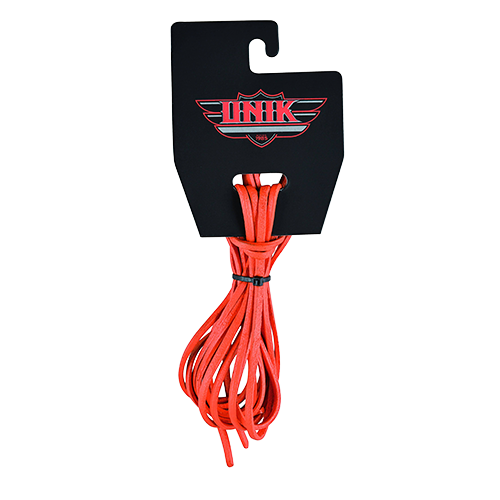 Durable cowhide orange lace with rugged finish