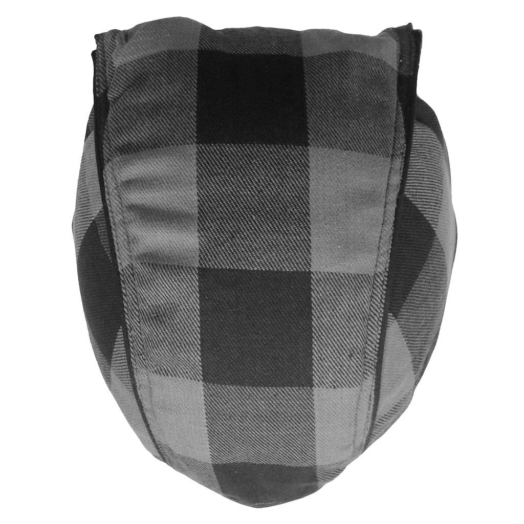 Gray Buffalo Plaid Headwrap