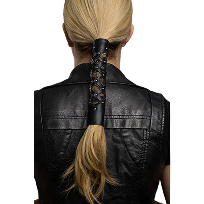 Diamond Cut Out Leather Hair Accessory