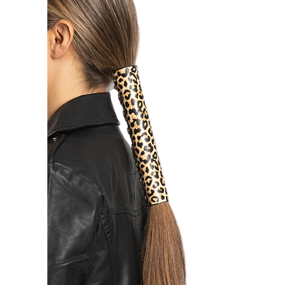 Leopard Print Leather Hair Accessory