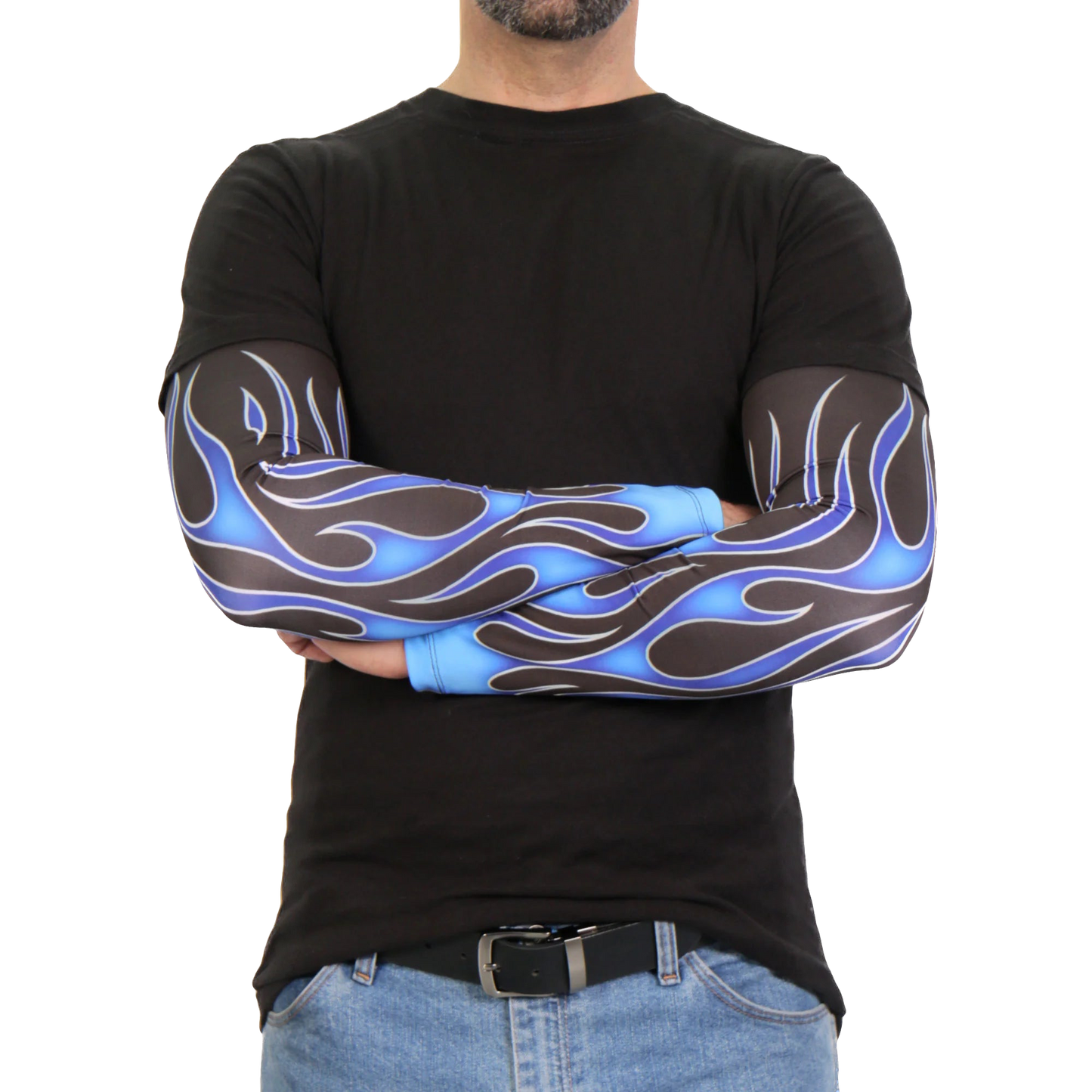 Blue Flames Arm Sleeves