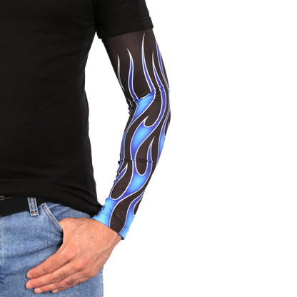 Blue Flames Arm Sleeves