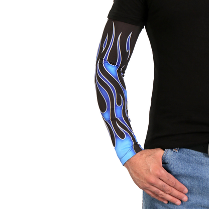 Blue Flames Arm Sleeves