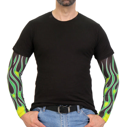 Green Flames Arm Sleeves