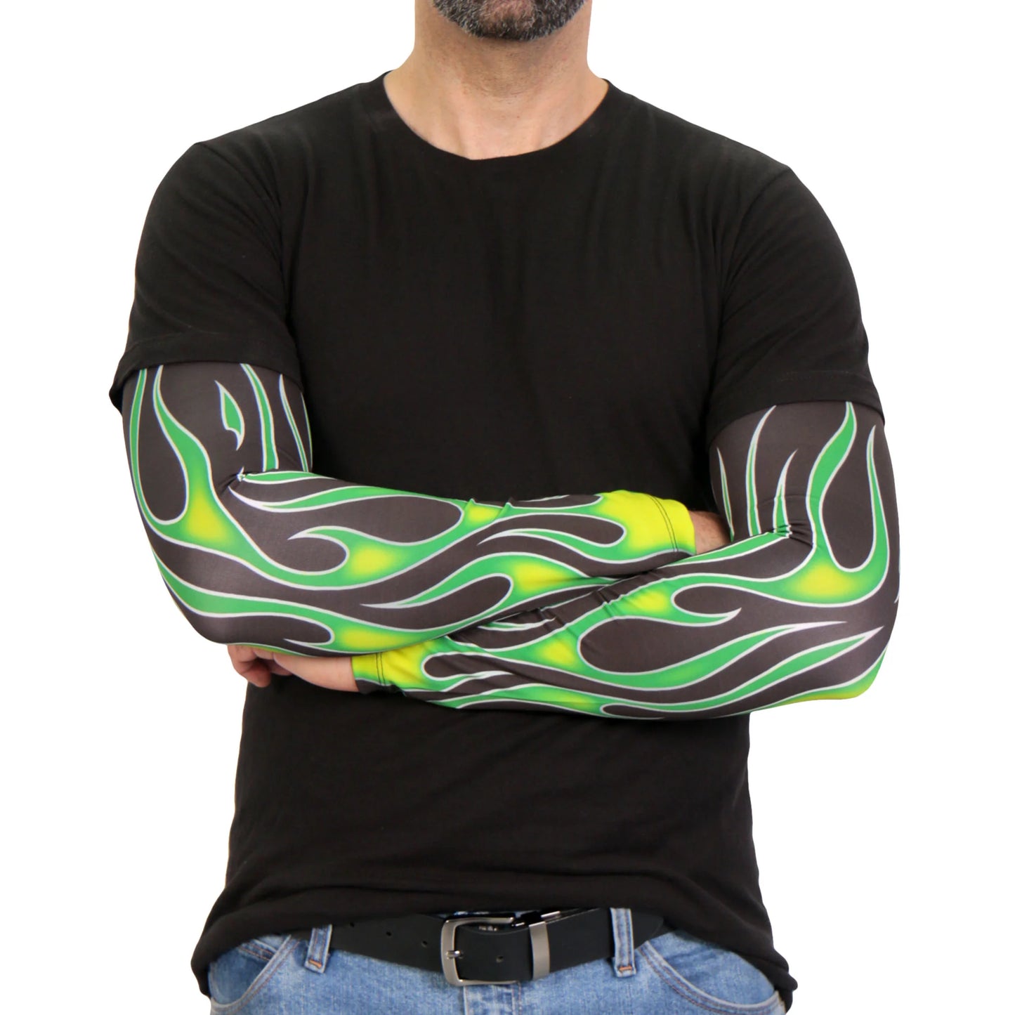 Green Flames Arm Sleeves