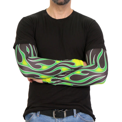 Green Flames Arm Sleeves