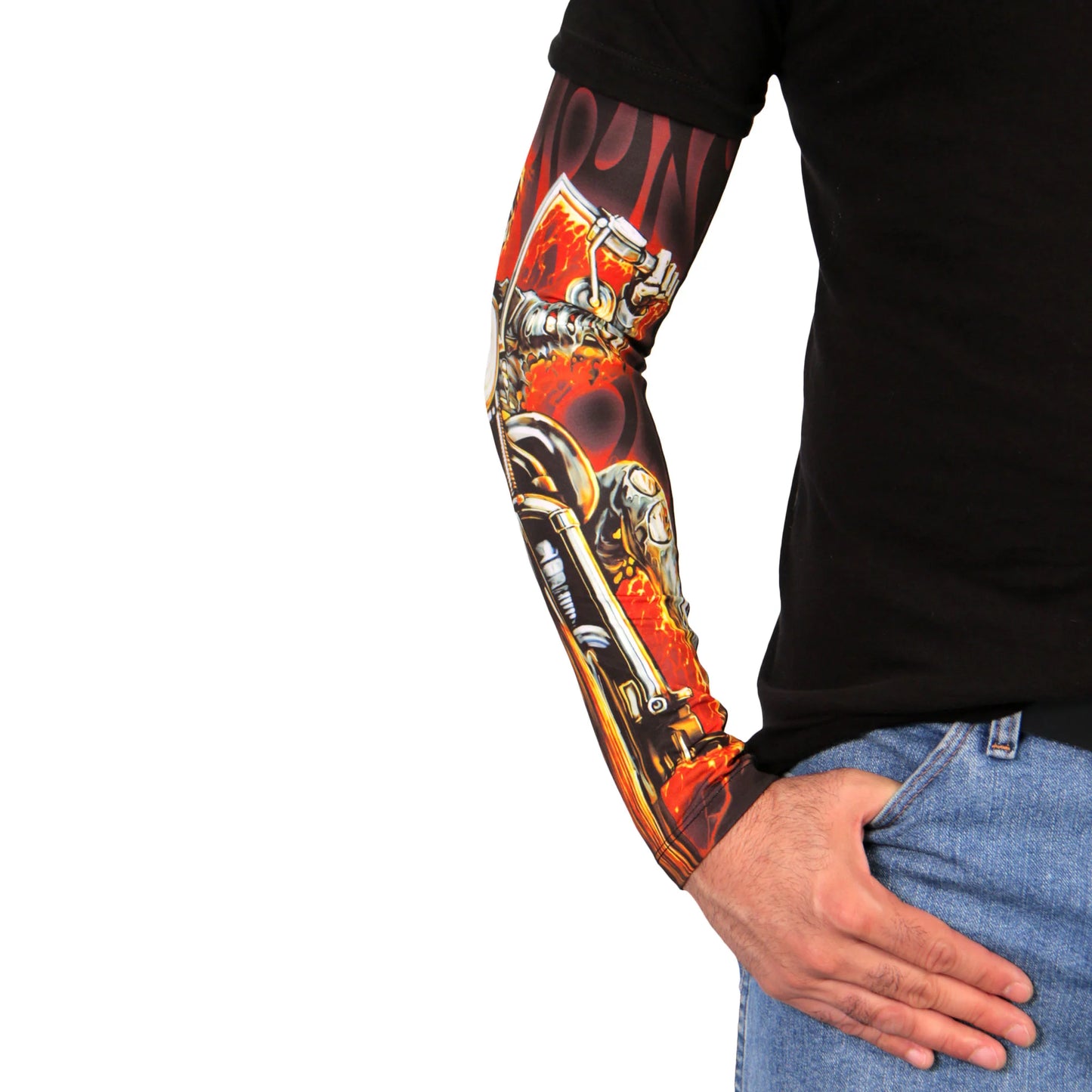 Fire Biker Arm Sleeves