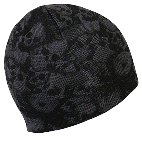 Hot Leathers Ancient Skulls Biker Beanie