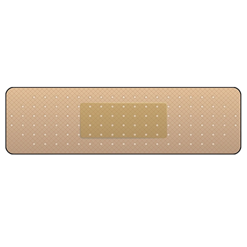 Bandage motorcycle helmet sticker with realistic bandage design.