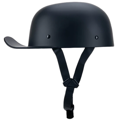 Baseball Pro Mini Flat Black Low Profile DOT Helmet