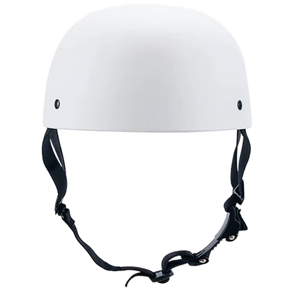 DOT Approved Flat White Helmet No Mushroom Head