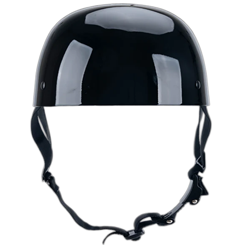 DOT Approved Gloss Black Helmet No Mushroom Head