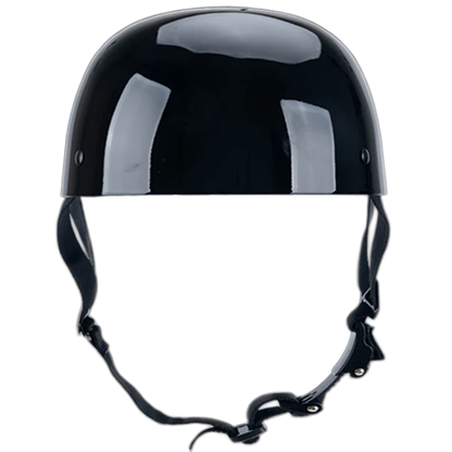 DOT Approved Gloss Black Helmet No Mushroom Head