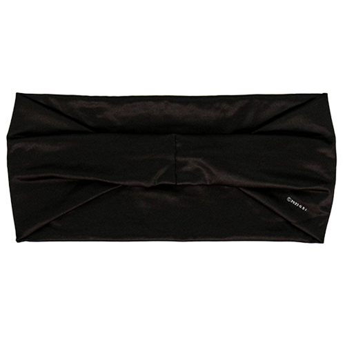 Black stretch headband featuring Biker Grandma lettering, winged motorcycle artwork, and rhinestone accents.