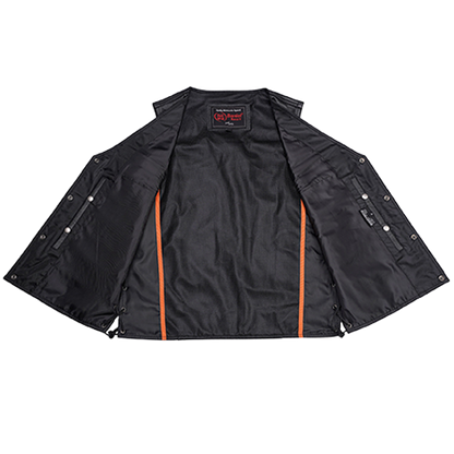 Black vest with concealed carry pockets