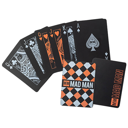 Waterproof Black And Orange Card Deck Pack Of 2
