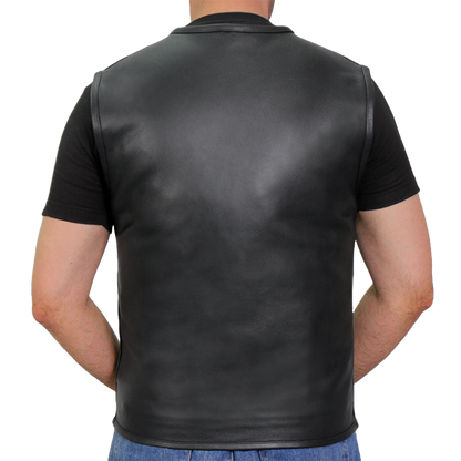 Patch Ready Blank Leather Club Vest